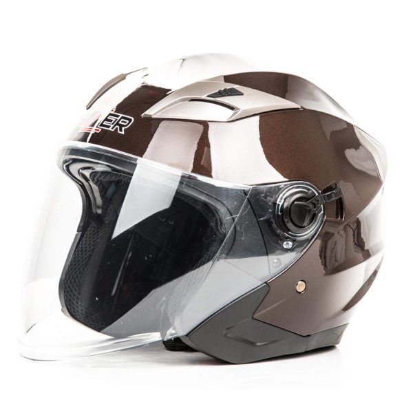 Шлем мото открытый HIZER B208 #1 (M) gray (2 визора)