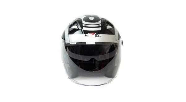 Шлем мото открытый HIZER J228 #2 (M) black/gray